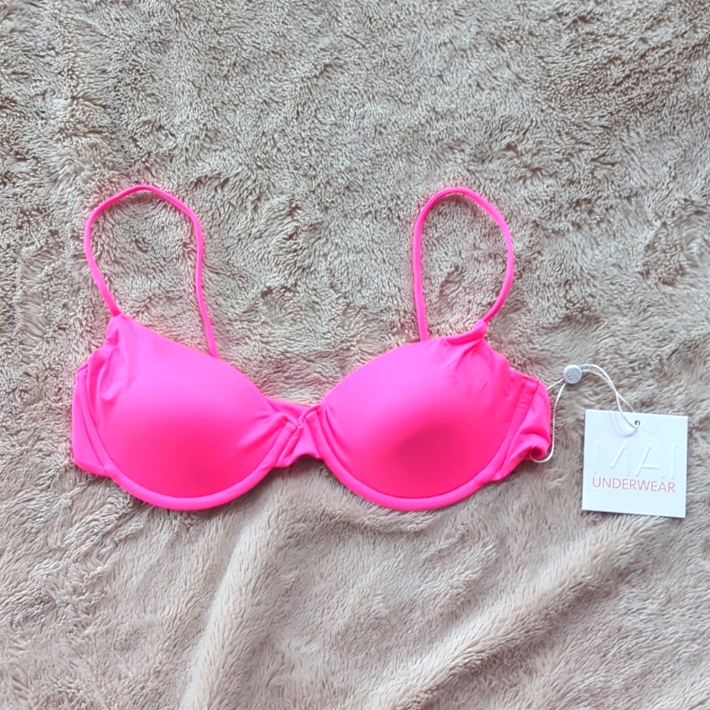 BNWT Mai Underwear Pink Lemonade Classic Underwired Bikini Top